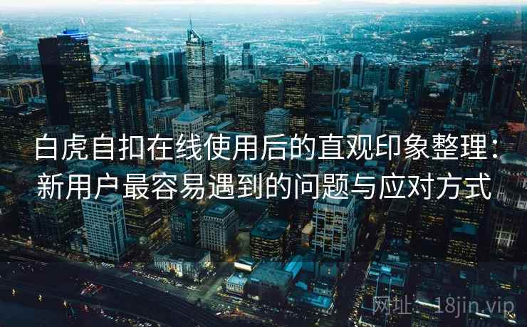 白虎自扣在线使用后的直观印象整理：新用户最容易遇到的问题与应对方式