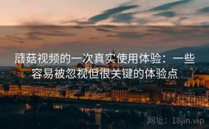 蘑菇视频的一次真实使用体验：一些容易被忽视但很关键的体验点