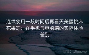 连续使用一段时间后再看天美蜜桃麻花果冻：在手机与电脑端的实际体验差别