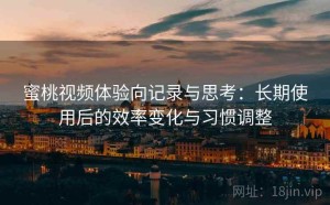 蜜桃视频体验向记录与思考：长期使用后的效率变化与习惯调整