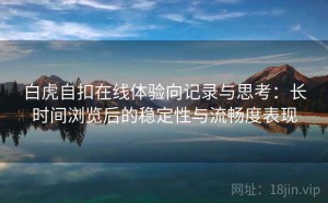 白虎自扣在线体验向记录与思考：长时间浏览后的稳定性与流畅度表现