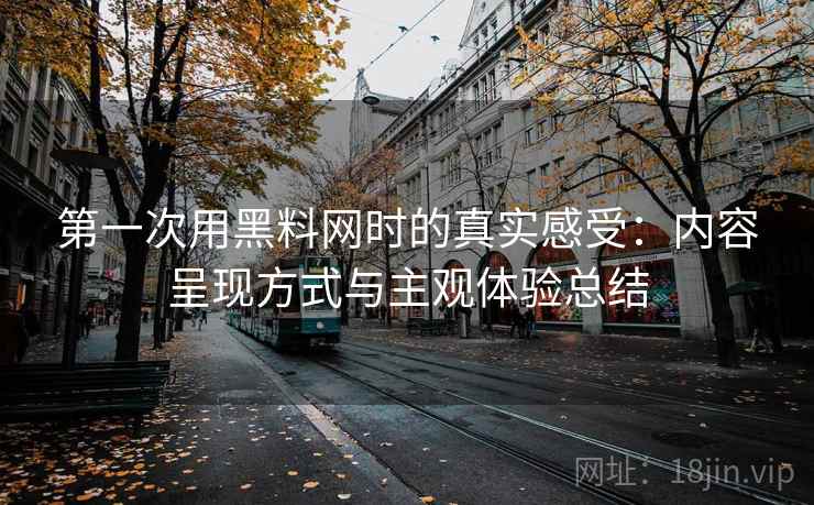 第一次用黑料网时的真实感受：内容呈现方式与主观体验总结