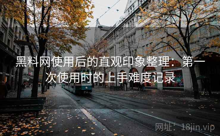 黑料网使用后的直观印象整理:第一次使用时的上手难度记录 黑料网使用后的直观印象整理:第一次使用时的上手难度记录