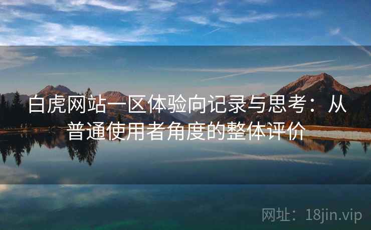 白虎网站一区体验向记录与思考：从普通使用者角度的整体评价