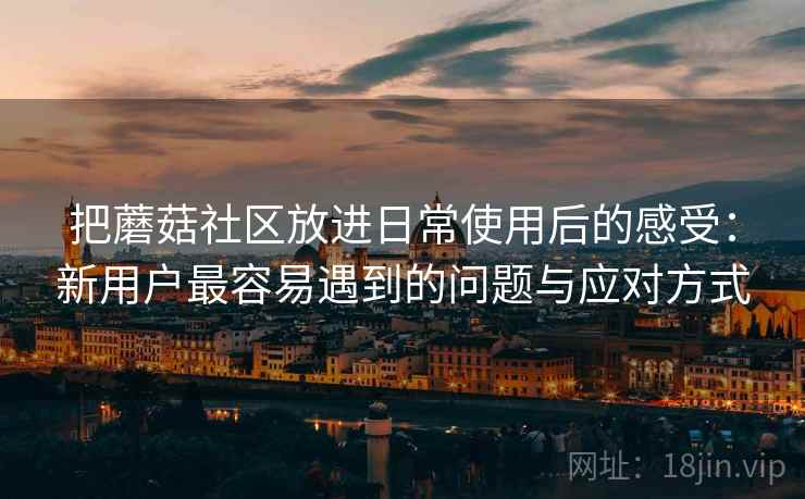 把蘑菇社区放进日常使用后的感受:新用户最容易遇到的问题与应对方式 把蘑菇社区放进日常使用后的感受:新用户最容易遇到的问题与应对方式