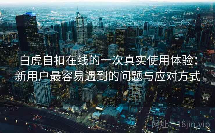 白虎自扣在线的一次真实使用体验：新用户最容易遇到的问题与应对方式